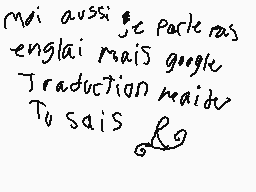 Drawn comment by Reshix
"Moi aussi je parle ras anglais mais google Traduction ne aide Tousais"