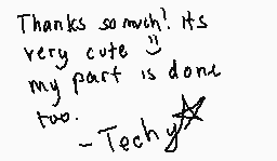 Ritad kommentar från techy☆