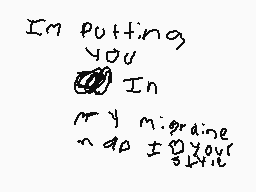 Drawn comment by Wolfy
"I'm putting you in my migraine and I'm your girlfriend"