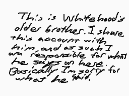 Drawn comment by white hood