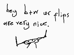 Drawn comment by Ca Mv
"hey btw ur flips are very nice."