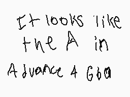 Drawn comment by Kristof
"It looks like the A in Advance 4 G60"