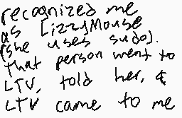 Ritad kommentar från LizzyMouse