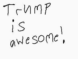 Drawn comment by Izabella C
"Trump is awesome!"