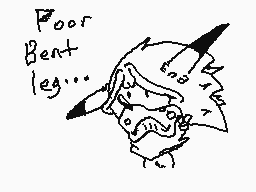 Drawn comment by $◎れ¡©～😃☀📱☆
"Poor Bent leg..."
