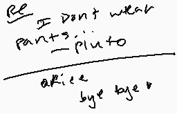 Drawn comment by pluto