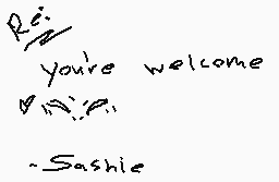 Ritad kommentar från Sashie