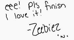 Ritad kommentar från Zeebiez