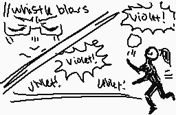 Ritad kommentar från Violet