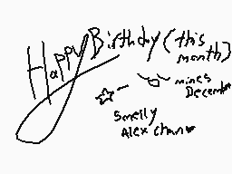 Drawn comment by God
"Happy Birthday (this month) Alex chans"