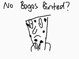 Drawn comment by Child
"No Bagos Binted?"