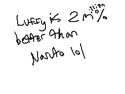 Drawn comment by Elixir
"Luffy is 2 million% better than Naruto lol"