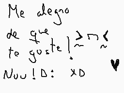 Drawn comment by Haru-pi
"Me deego de que te goste! ~~~~ <  Nuuu! D: xD"