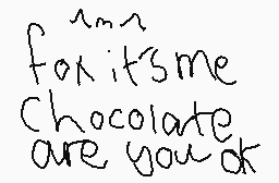 Getekende reactie door chocolates