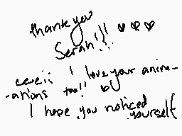 Drawn comment by Mars
"thank you Serah!! wee!! I love your anime- anions too!! I hope you noticed yourself"