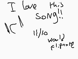 Drawn comment by TheBOSS!
"I love this song!! 1/10 wall flipper"
