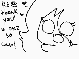 Drawn comment by ▽Devil▲
"RE③ thank you! u ARE SO WATE!"