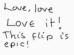 Drawn comment by EnderWolfi
"Love, love Love it! This flip is epic!"