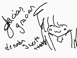 Drawn comment by Nathan   
"gracias de nada y suerte"