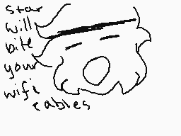 Drawn comment by QTCrystal
"star will bite your wifi cables"