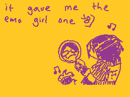 Drawn comment by zombodie
"it gave me the emo girl one ♪"