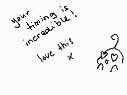 Drawn comment by ella?
"Your timing is incredible! love this x"