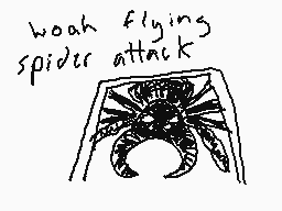 Drawn comment by DEE_2
"woah flying spiders attack"