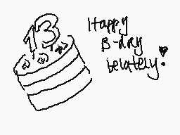 Drawn comment by chiria ♥v♥
"Happy β-day belatedly."