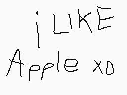 Drawn comment by TheWiiGuy
"i LIKE Apple xD"