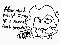 Drawn comment by ElleYellow
"How much would I pay if I scanned that barcode?"