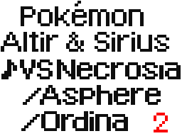 Pokémon Artair&Sirius VSNECROSIA/ASPHER/