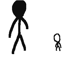 big black stickman and stickman