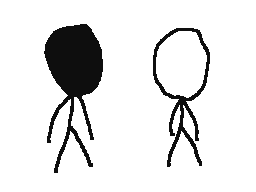 black stickman and stickman