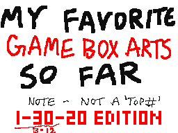 Fav Game Boxes 3-13-20