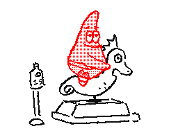 patrick riding a seahorse