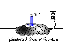 "Waterfall Shower Fountain"