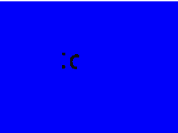 Blue screen of death.