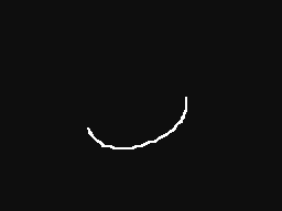 Spinning and flashing circle.