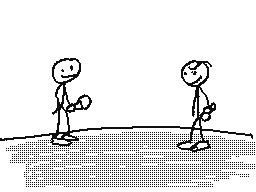 2 guys play badminton