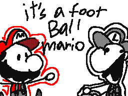 it's a foot ball mario