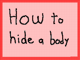 how to hide a body