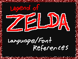 LoZ: Font/Language Reference Sheet