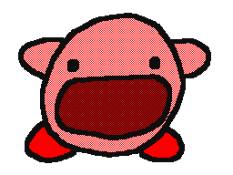 weird drawing of kirby i made