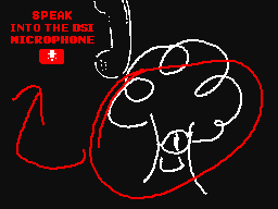 Tuzz speaks into the DSi mic