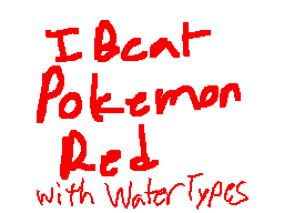 I beat Pokemon Red with Water Types