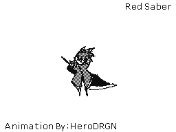 Red Saber idle animation