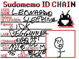 Flipnote stworzony przez Leonardo