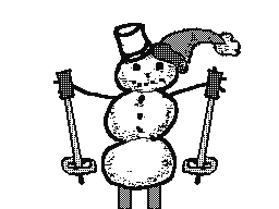 Snowman skiing
