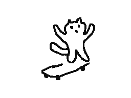 The skate cat stop skating