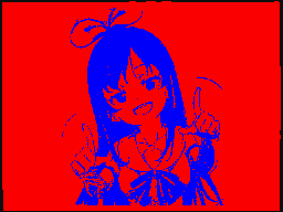 Kizuna AI red/blue